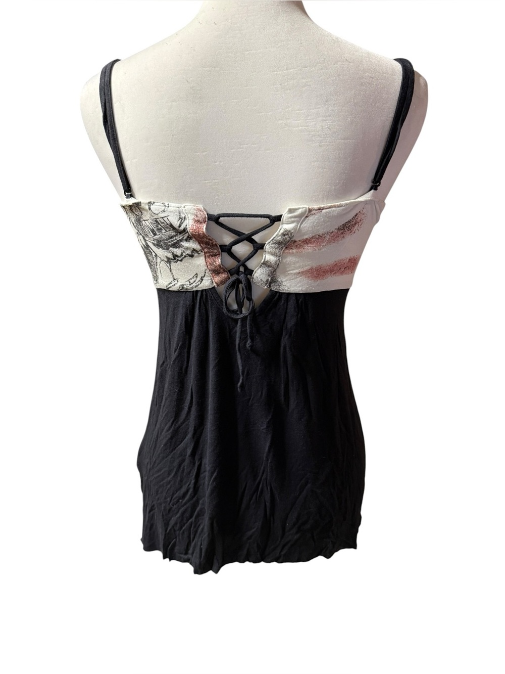 Harley Davidson Patriotic removable strap tank tube top sweetheart flowy Small - Picture 5 of 10